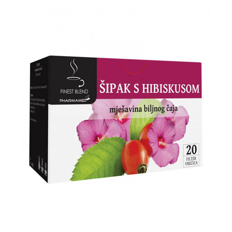 Šipak s hibiskusom filter čaj Pharmamed, a20