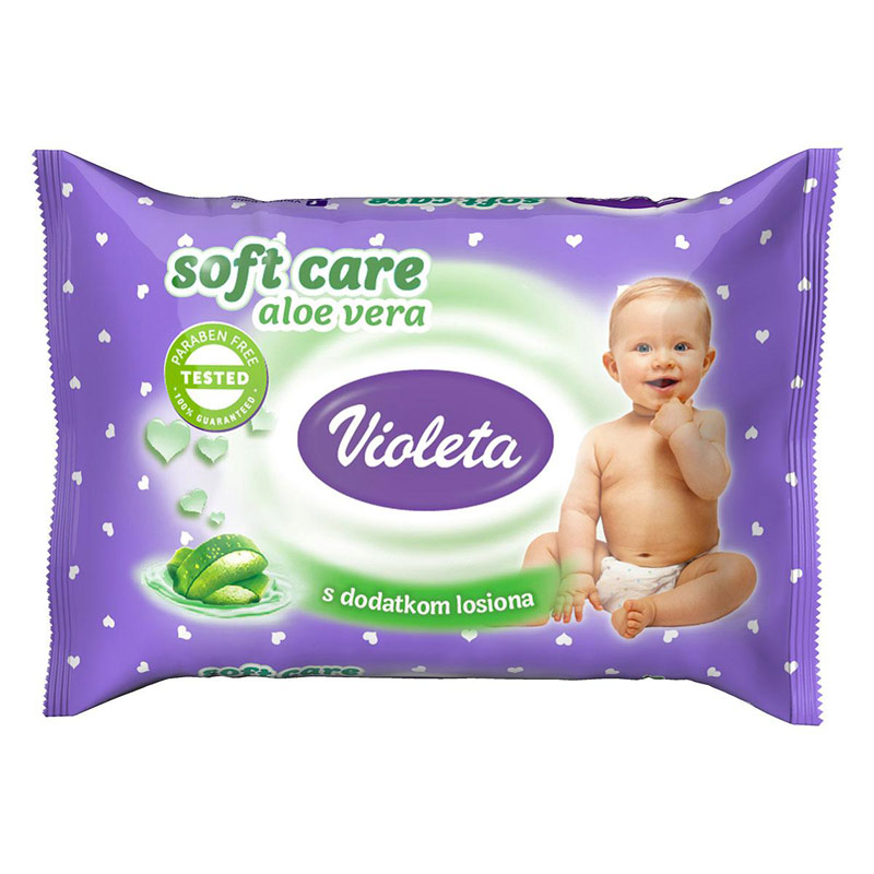 Violeta Baby vlažne maramice Soft Care Aloe vera 20/1