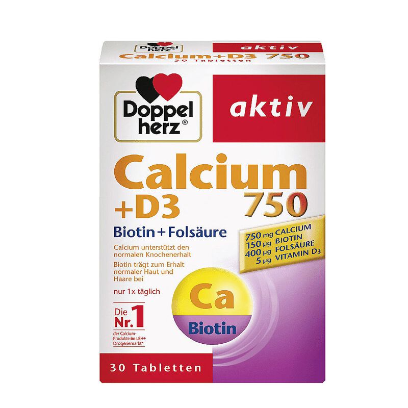 DH Calcium 750 + D3 + FOLNA + BIOTIN tablete 30 kom.