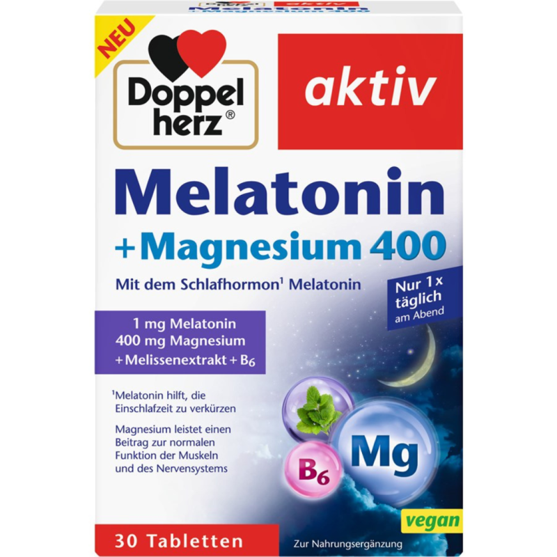 Doppelherz Magnezij 400 + Melatonin za noć tablete A30