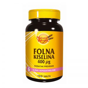 Natural Wealth Folna kiselina 400 μg tablete, a100