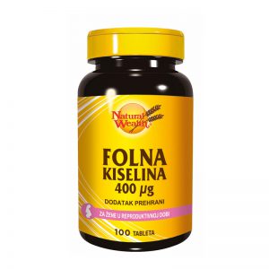 Natural Wealth Folna kiselina 400 μg tablete, a100