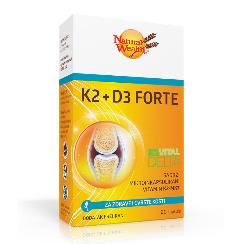Natural Wealth K2 + D3 Forte kapsule, a20