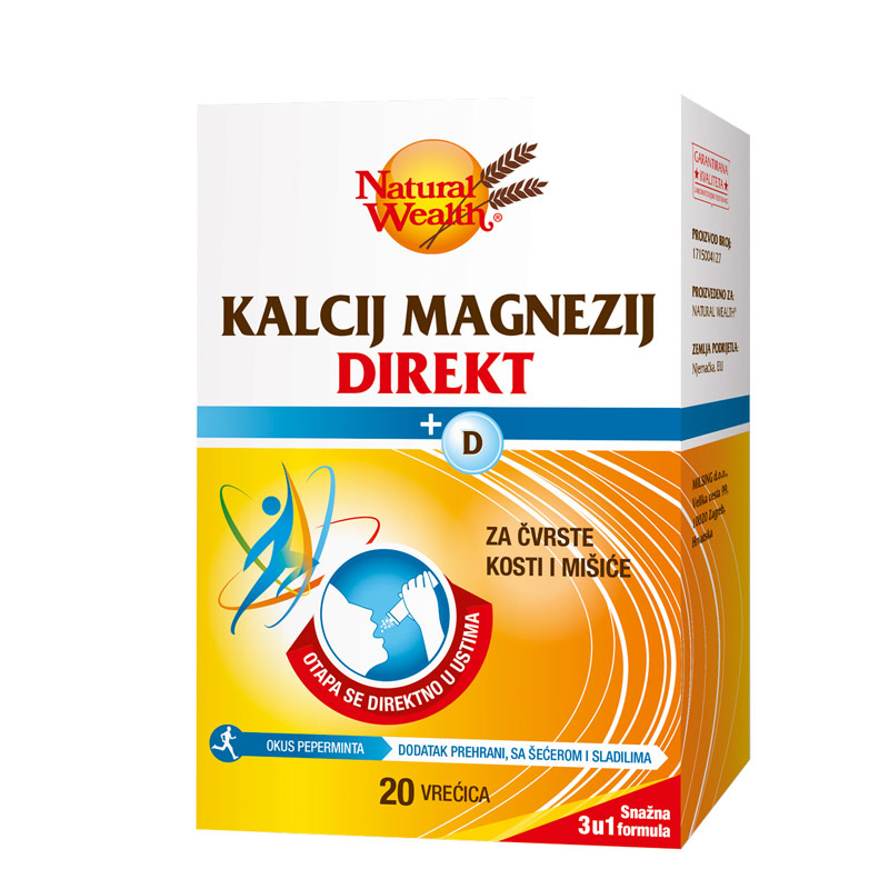 Natural Wealth Kalcij Magnezij Direkt + D vrećice, a20