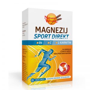 Natural Wealth Magnezij Sport Direkt +B6 +C +L-karnitin vrećice, a20