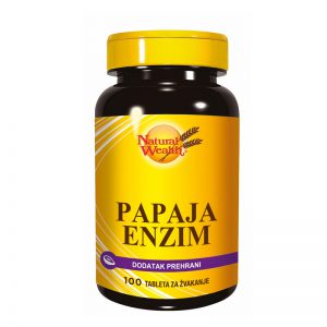 Natural Wealth Papaja enzim tablete za žvakanje, a100