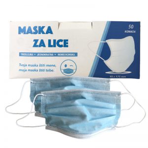 Jednokratna 3-slojna zaštitna maska za lice