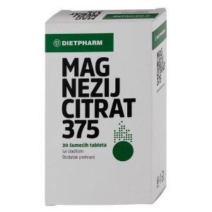 DIETPHARM MAGNEZIJ CITRAT 375 ŠUMEĆE TABLETE A20